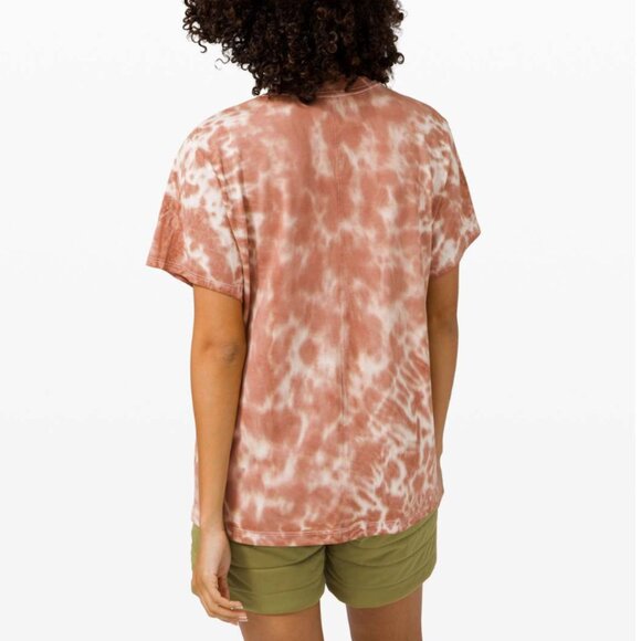 Lululemon All Yours Tee in Marmoleado Tie Dye Ancient Copper size 8 - Picture 2 of 7